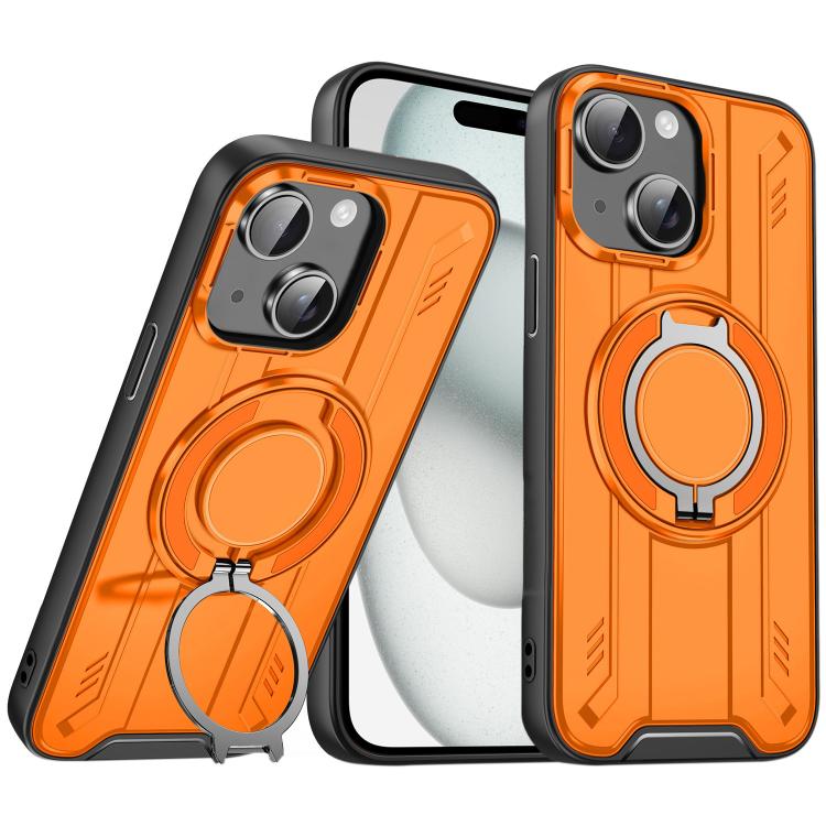 Rotating Ring Holder Magnetic MagSafe Phone Case, For iPhone 16, For iPhone 15 Pro Max, For iPhone 15 Pro, For iPhone 15 Plus