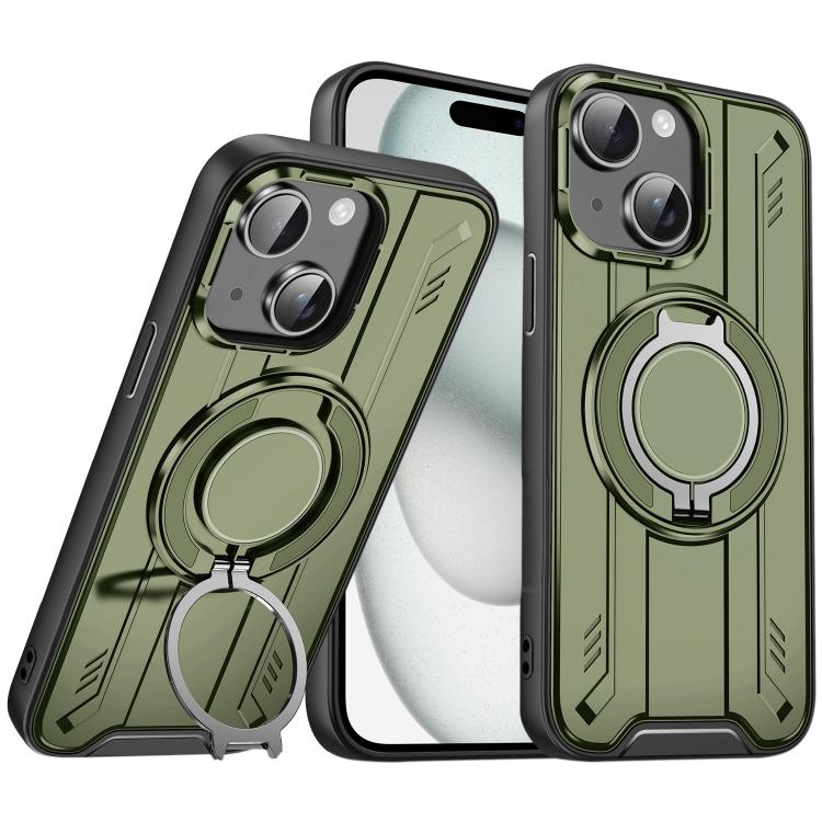 Rotating Ring Holder Magnetic MagSafe Phone Case, For iPhone 16, For iPhone 15 Pro Max, For iPhone 15 Pro, For iPhone 15 Plus