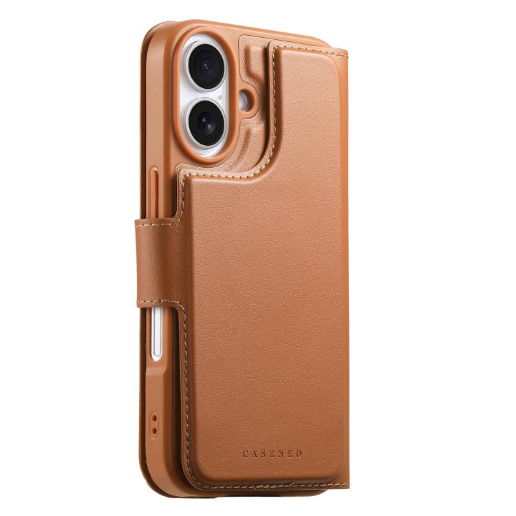 CaseNeo Finger Grip Strap MagSafe Leather Phone Case