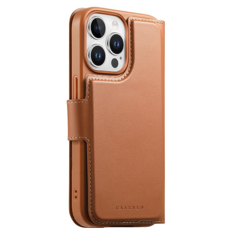 CaseNeo Finger Grip Strap MagSafe Leather Phone Case