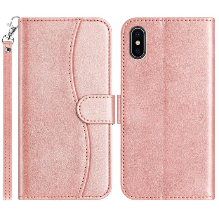 Dual-Folded S-shape Leather Phone Case