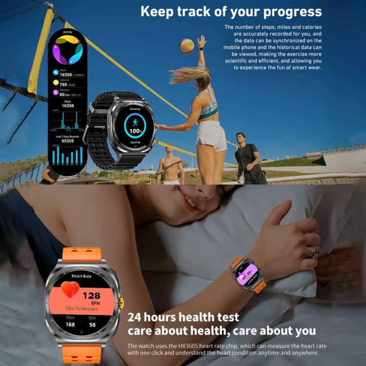 HAMTOD GT98 Headphones Smart Watch,1.53 inch, Support Bluetooth Call / NFC / Heart Rate