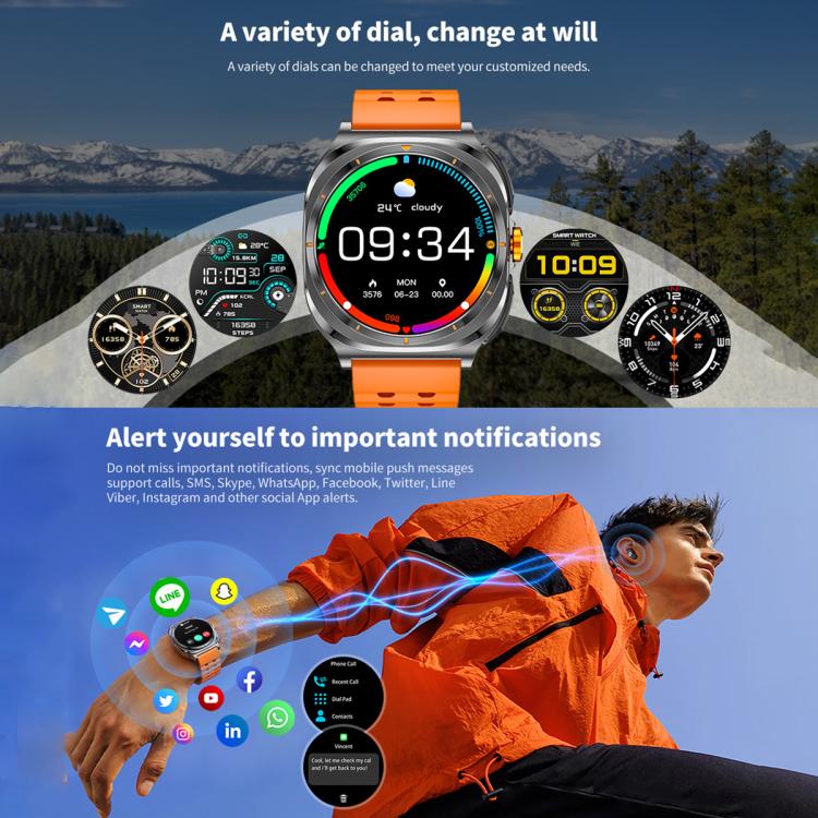 HAMTOD GT98 Headphones Smart Watch,1.53 inch, Support Bluetooth Call / NFC / Heart Rate