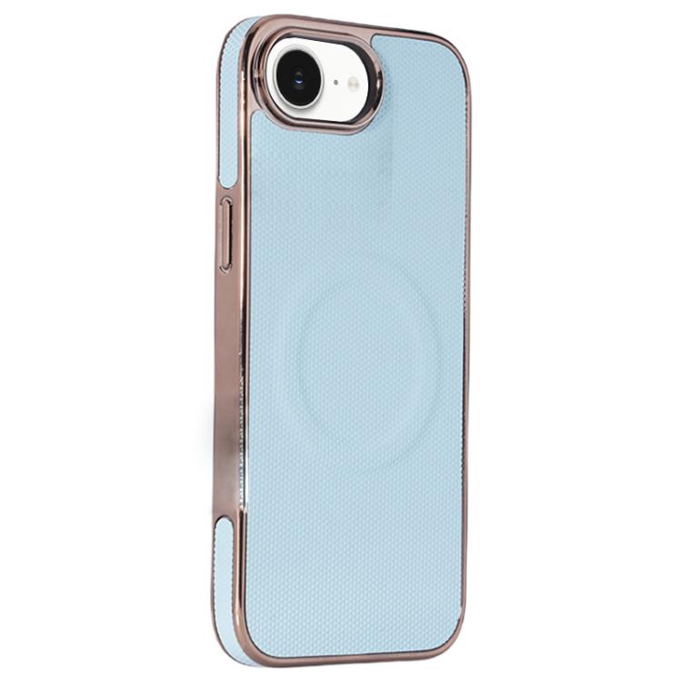 Electroplating Soft Side Sticker Leather MagSafe Phone Case, For iPhone 16e, For iPhone 16 Pro Max, For iPhone 16 Pro, For iPhone 16 Plus
