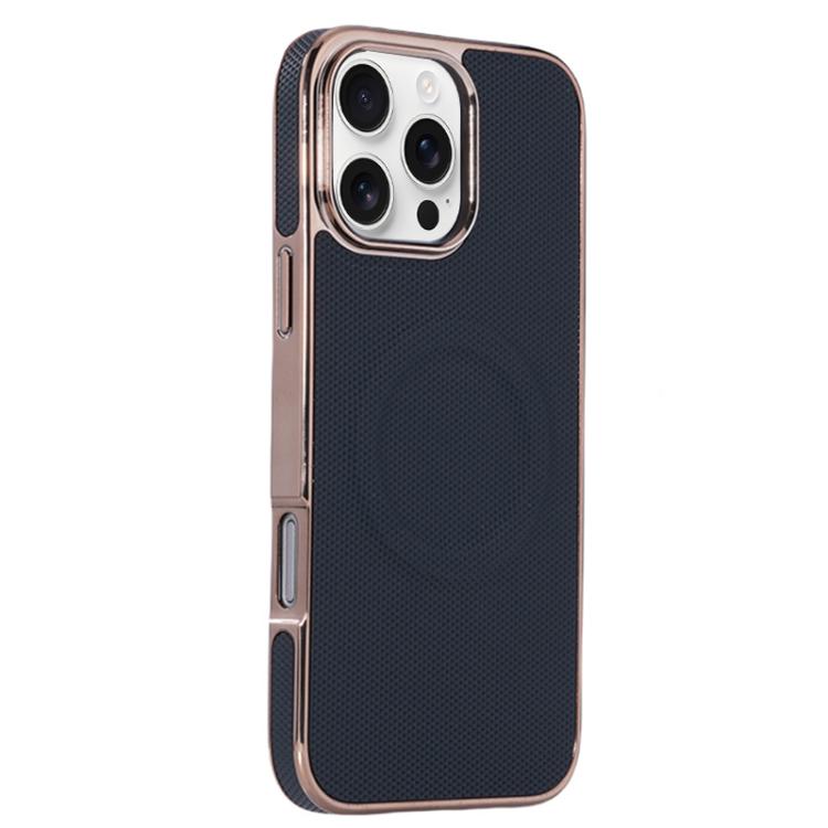 Electroplating Soft Side Sticker Leather MagSafe Phone Case, For iPhone 16e, For iPhone 16 Pro Max, For iPhone 16 Pro, For iPhone 16 Plus