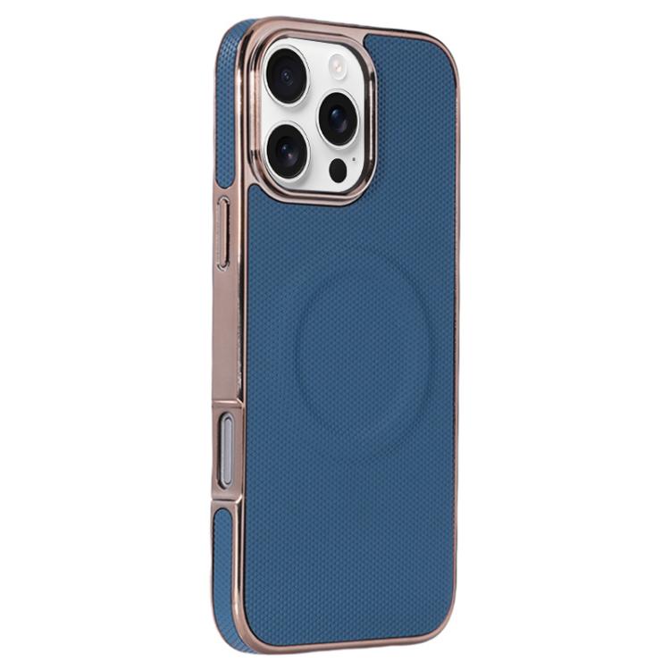 Electroplating Soft Side Sticker Leather MagSafe Phone Case, For iPhone 16e, For iPhone 16 Pro Max, For iPhone 16 Pro, For iPhone 16 Plus