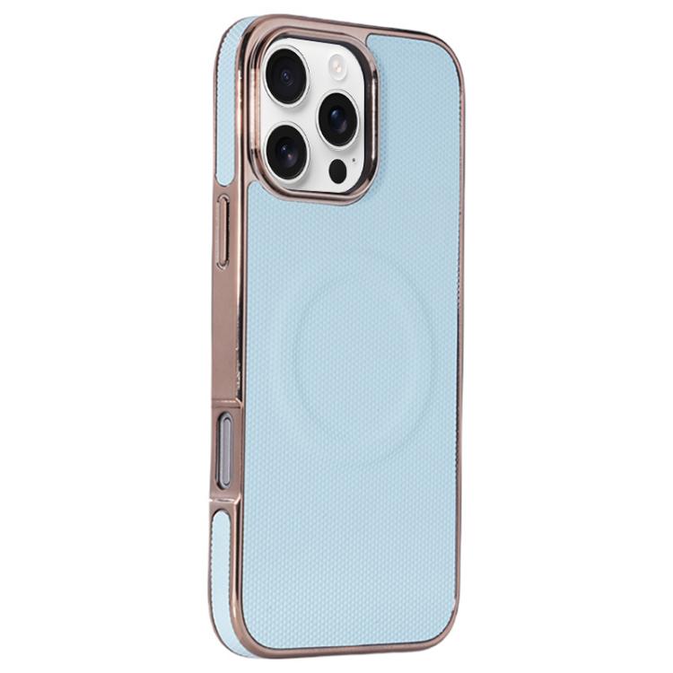 Electroplating Soft Side Sticker Leather MagSafe Phone Case, For iPhone 16e, For iPhone 16 Pro Max, For iPhone 16 Pro, For iPhone 16 Plus
