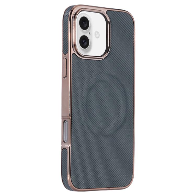 Electroplating Soft Side Sticker Leather MagSafe Phone Case, For iPhone 16, For iPhone 15 Pro Max, For iPhone 15 Pro, For iPhone 15 Plus