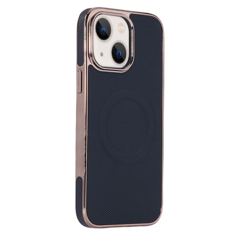 Electroplating Soft Side Sticker Leather MagSafe Phone Case, For iPhone 14 Pro Max, For iPhone 13 Pro Max, For iPhone 13 Pro, For iPhone 13