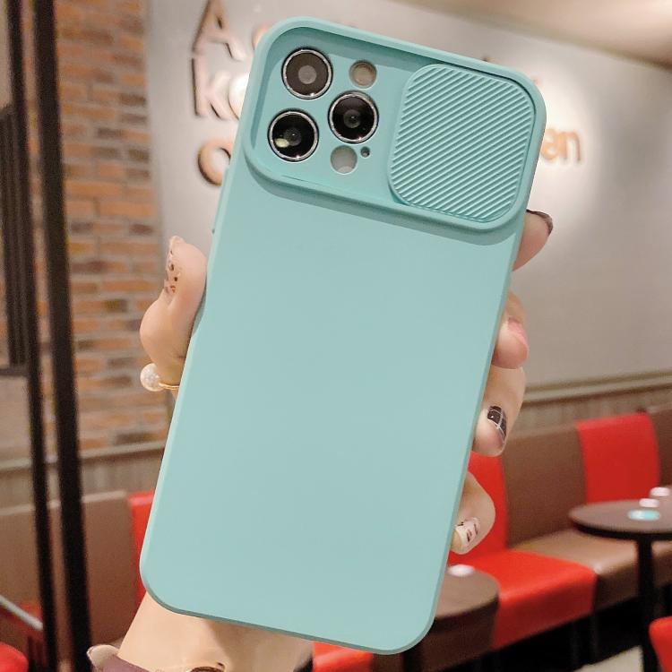Slid Camera Shield Liquid Silicone TPU Phone Case, For iPhone 15 Pro, For iPhone 15 Plus, For iPhone 15