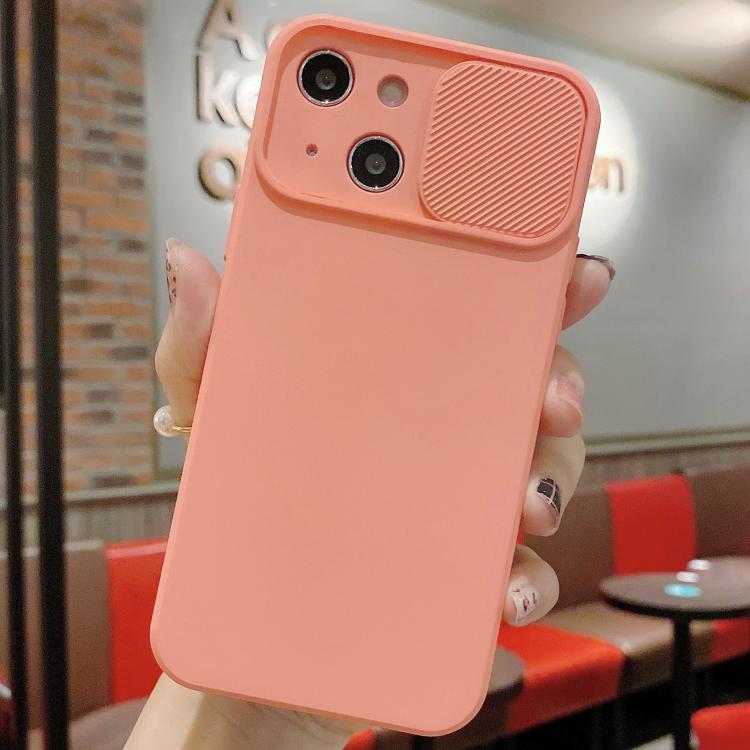 Slid Camera Shield Liquid Silicone TPU Phone Case, For iPhone 15 Pro, For iPhone 15 Plus, For iPhone 15