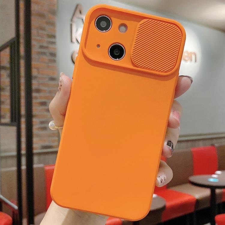 Slid Camera Shield Liquid Silicone TPU Phone Case, For iPhone 15 Pro, For iPhone 15 Plus, For iPhone 15
