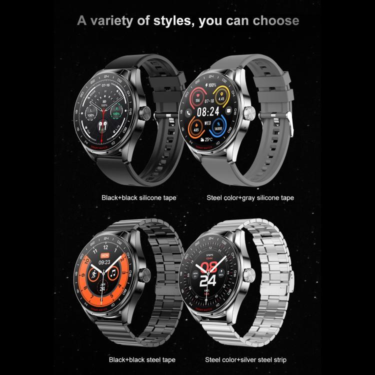 D9 1.46 inch 2 in 1 Bluetooth Earphone Smart Watch, Support Bluetooth Call / NFC / Heart Rate, D9 (Silver), D9 (Black)