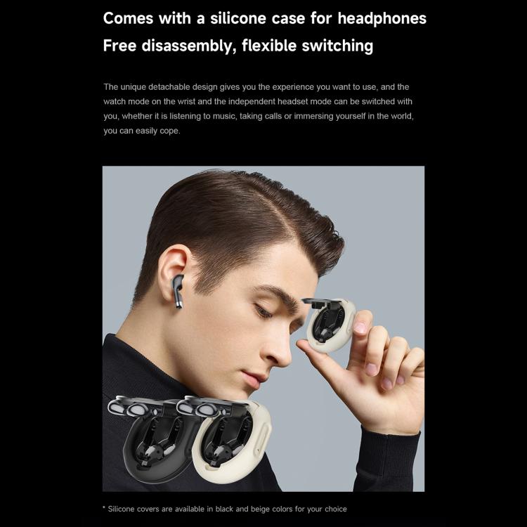D9 1.46 inch 2 in 1 Bluetooth Earphone Smart Watch, Support Bluetooth Call / NFC / Heart Rate, D9 (Silver), D9 (Black)