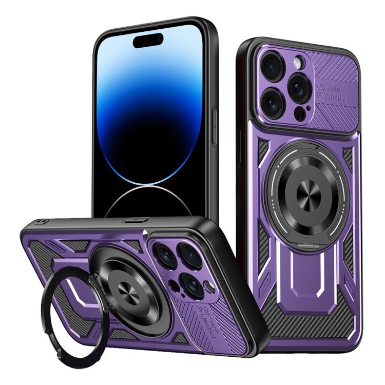 Armor Rotating Holder MagSafe Phone Case, For iPhone 14 Pro Max, For iPhone 13 Pro Max, For iPhone 13 Pro, For iPhone 13