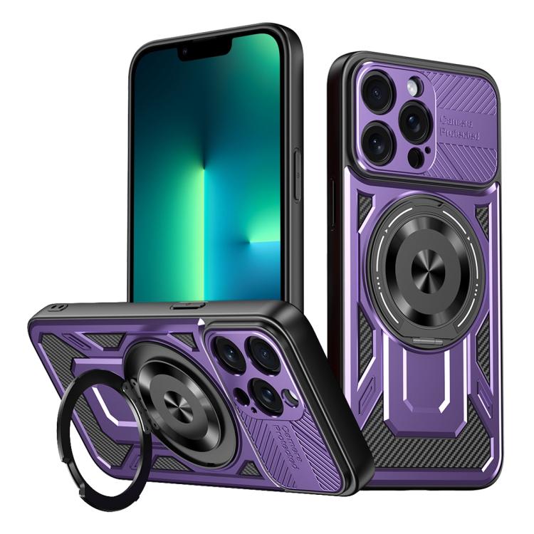 Armor Rotating Holder MagSafe Phone Case, For iPhone 14 Pro Max, For iPhone 13 Pro Max, For iPhone 13 Pro, For iPhone 13