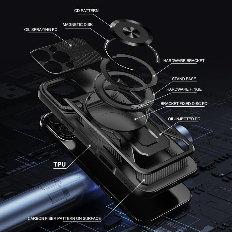 Armor Rotating Holder MagSafe Phone Case, For iPhone 14 Pro Max, For iPhone 13 Pro Max, For iPhone 13 Pro, For iPhone 13