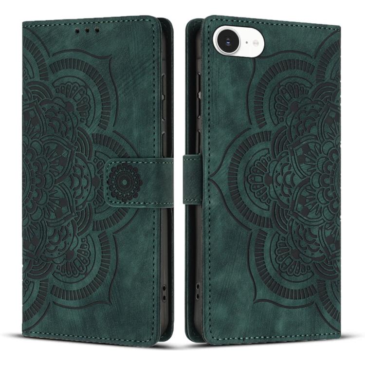 Mandala Embossed Retro Frosted Leather Phone Case