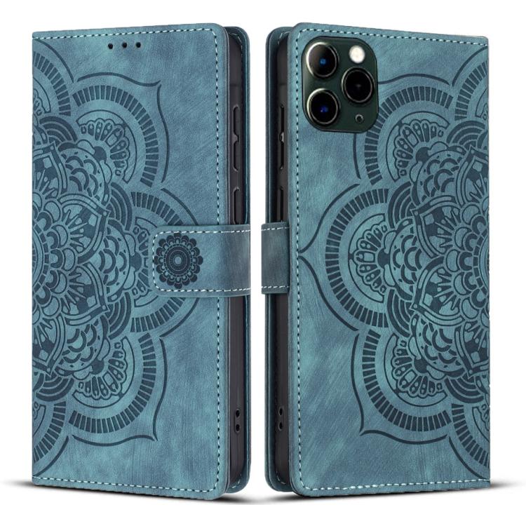 Mandala Embossed Retro Frosted Leather Phone Case