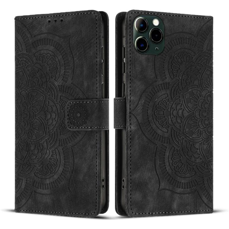Mandala Embossed Retro Frosted Leather Phone Case
