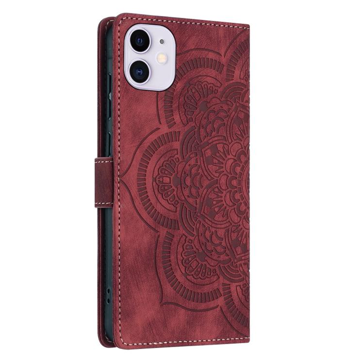 Mandala Embossed Retro Frosted Leather Phone Case