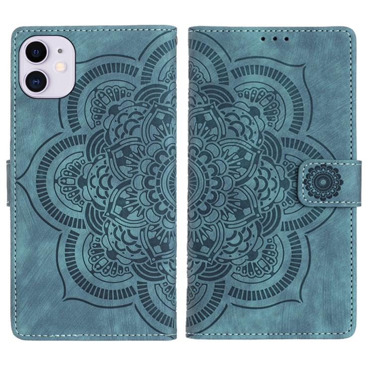 Mandala Embossed Retro Frosted Leather Phone Case