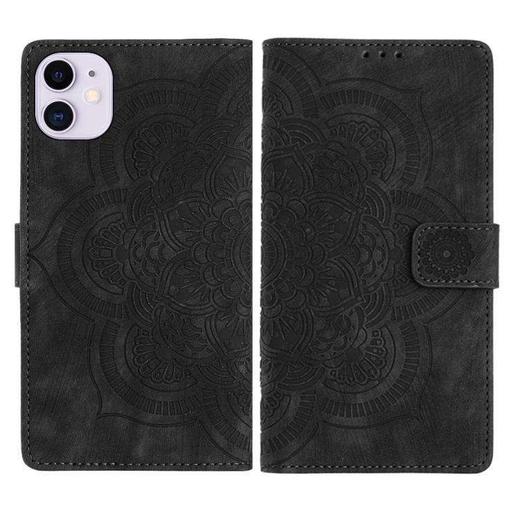 Mandala Embossed Retro Frosted Leather Phone Case