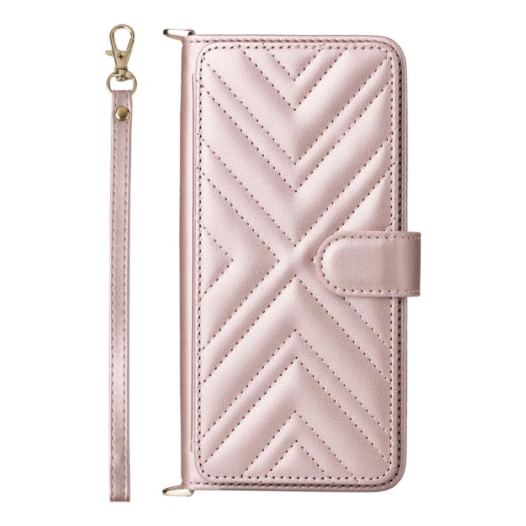 Multifunctional 6-Card Slots Leather Phone Case with Wrist Strap