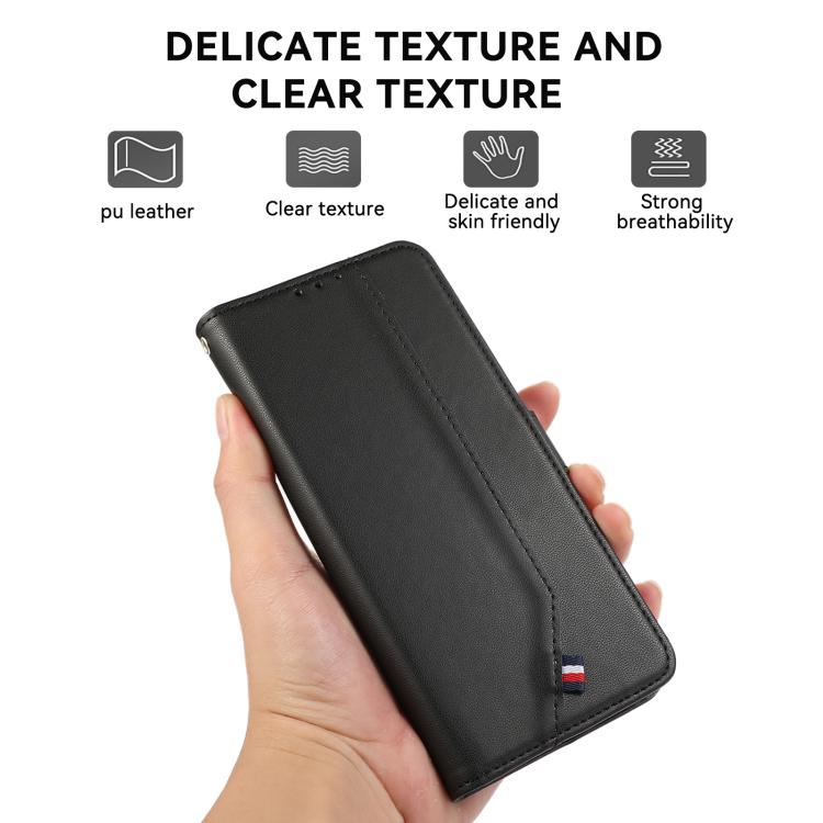 ABEEL Delicate Texture Splicing RFID Leather Phone Case, For iPhone 17 Pro Max, For iPhone 17 Pro, For iPhone 17, For iPhone 17 Air