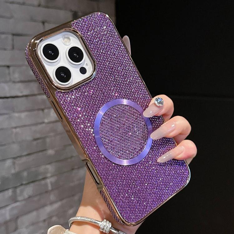 Electroplating PC Glitter Grain MagSafe Phone Case, For iPhone 12, For iPhone 12 Pro Max, For iPhone 12 Pro, For iPhone 11 Pro Max