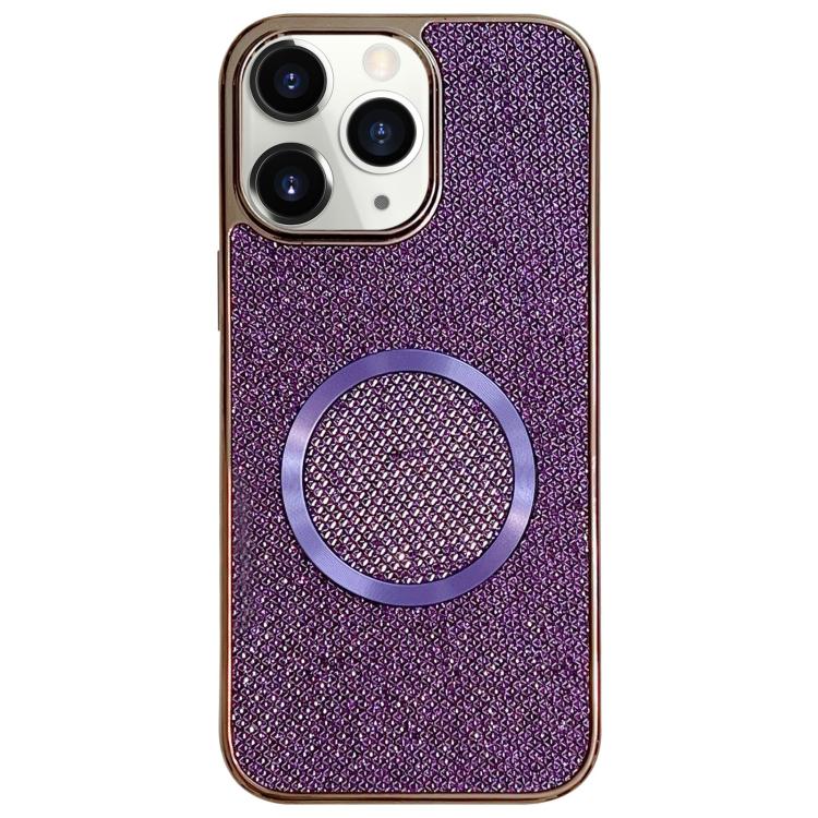 Electroplating PC Glitter Grain MagSafe Phone Case, For iPhone 12, For iPhone 12 Pro Max, For iPhone 12 Pro, For iPhone 11 Pro Max