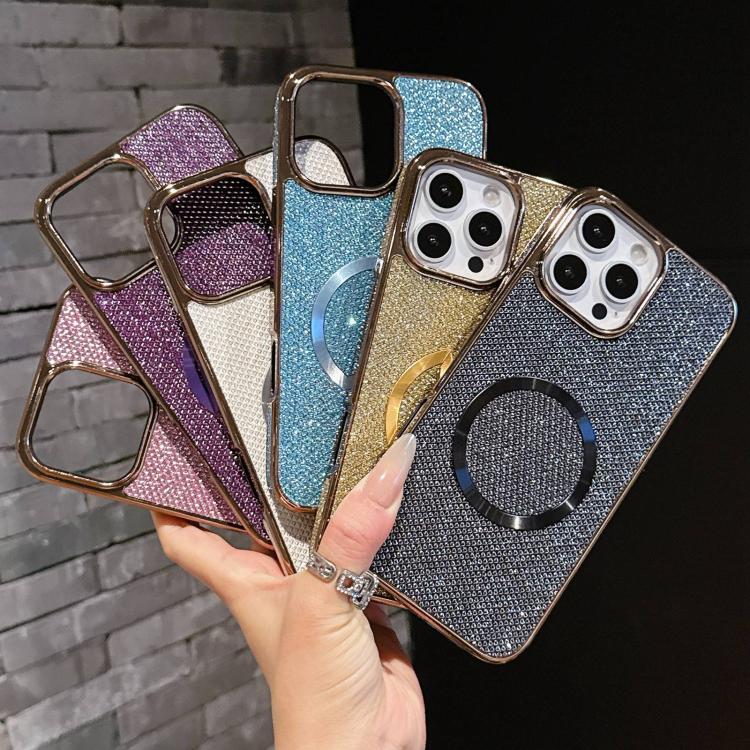 Electroplating PC Glitter Grain MagSafe Phone Case, For iPhone 12, For iPhone 12 Pro Max, For iPhone 12 Pro, For iPhone 11 Pro Max