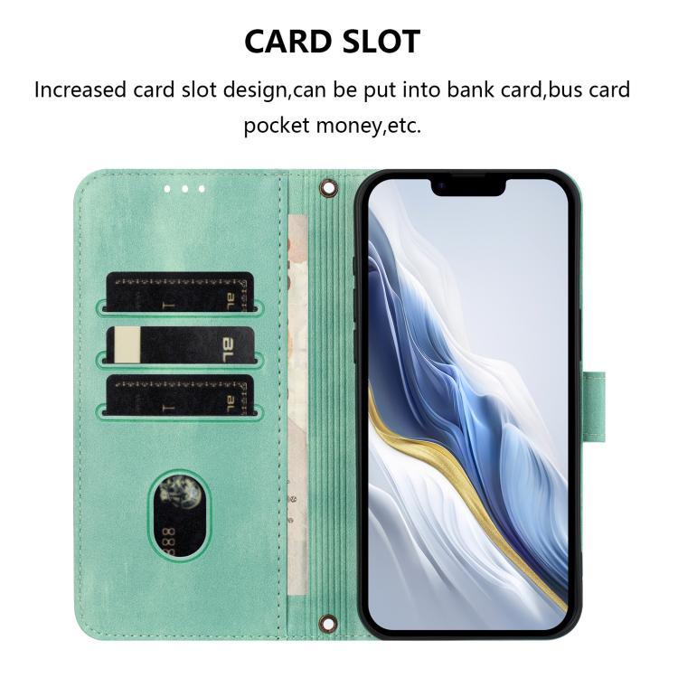 Line Splicing Buckle Retro Leather Phone Case, For iPhone 13 Pro, For iPhone 13 mini, For iPhone 12 / 12 Pro