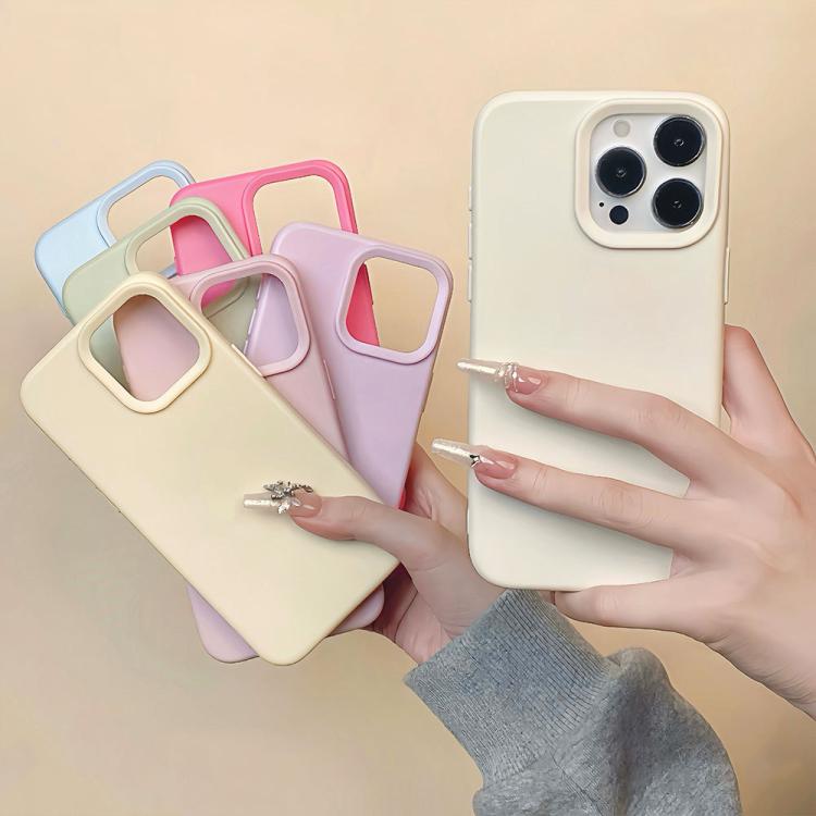 Dopamine Simple Imitation Liquid Silicone Phone Case, For iPhone 16 Pro, For iPhone 16 Plus