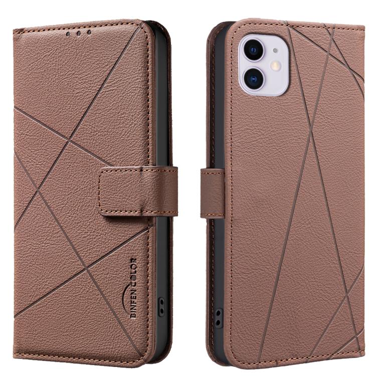 Geometric Pattern RFID Leather Phone Case
