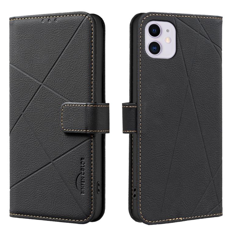 Geometric Pattern RFID Leather Phone Case