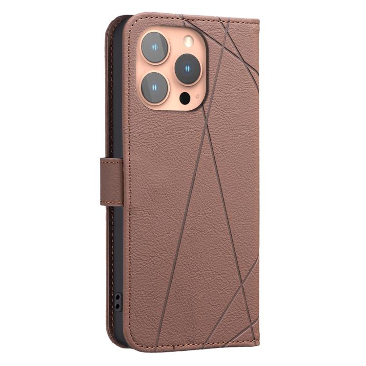 Geometric Pattern RFID Leather Phone Case