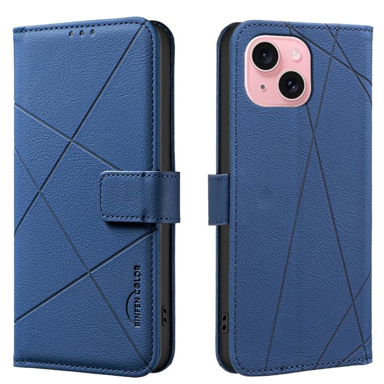 Geometric Pattern RFID Leather Phone Case