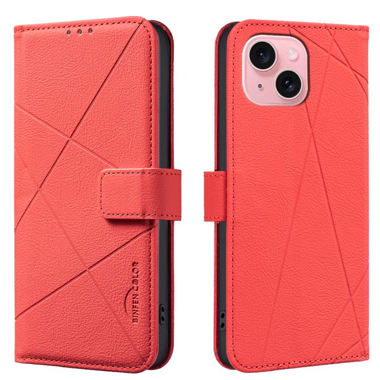 Geometric Pattern RFID Leather Phone Case