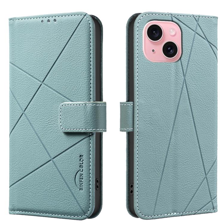 Geometric Pattern RFID Leather Phone Case