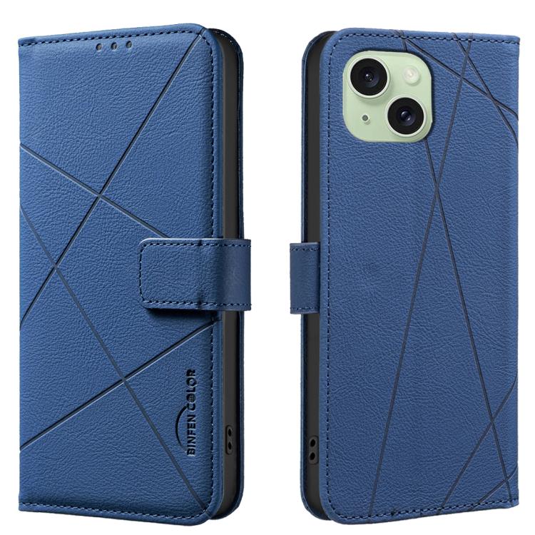 Geometric Pattern RFID Leather Phone Case