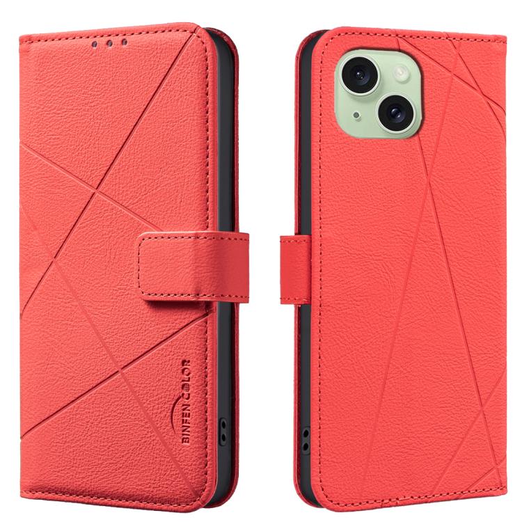 Geometric Pattern RFID Leather Phone Case