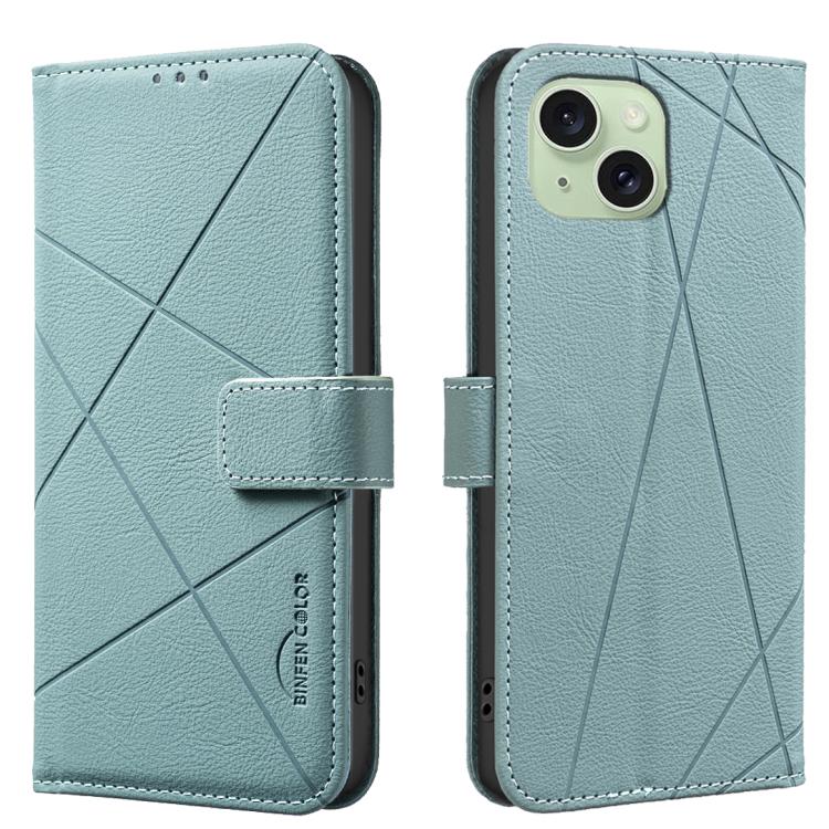 Geometric Pattern RFID Leather Phone Case