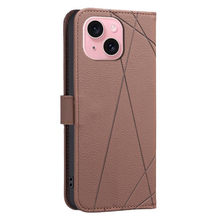 Geometric Pattern RFID Leather Phone Case