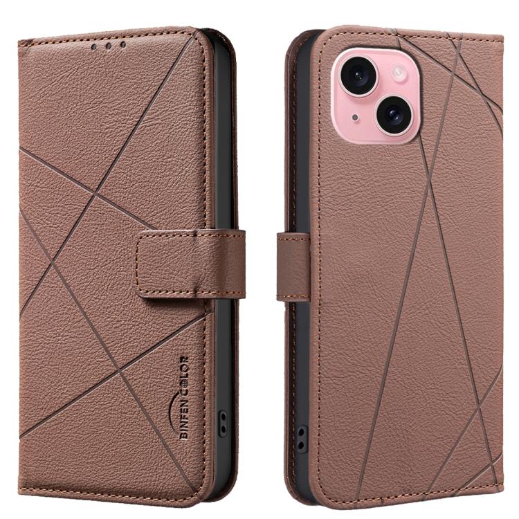 Geometric Pattern RFID Leather Phone Case