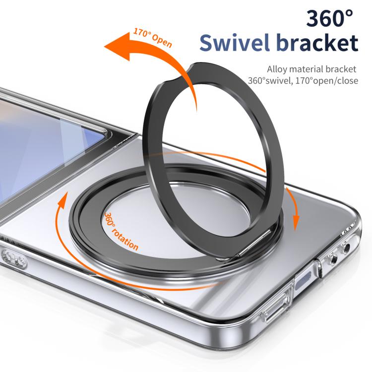 Integrated Ice-feel High-transparency 360-Degree Rotating Stand MagSafe Folding Phone Case