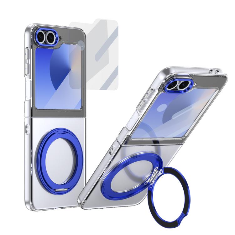 Integrated Ice-feel High-transparency 360-Degree Rotating Stand MagSafe Folding Phone Case