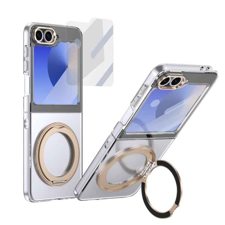 Integrated Ice-feel High-transparency 360-Degree Rotating Stand MagSafe Folding Phone Case