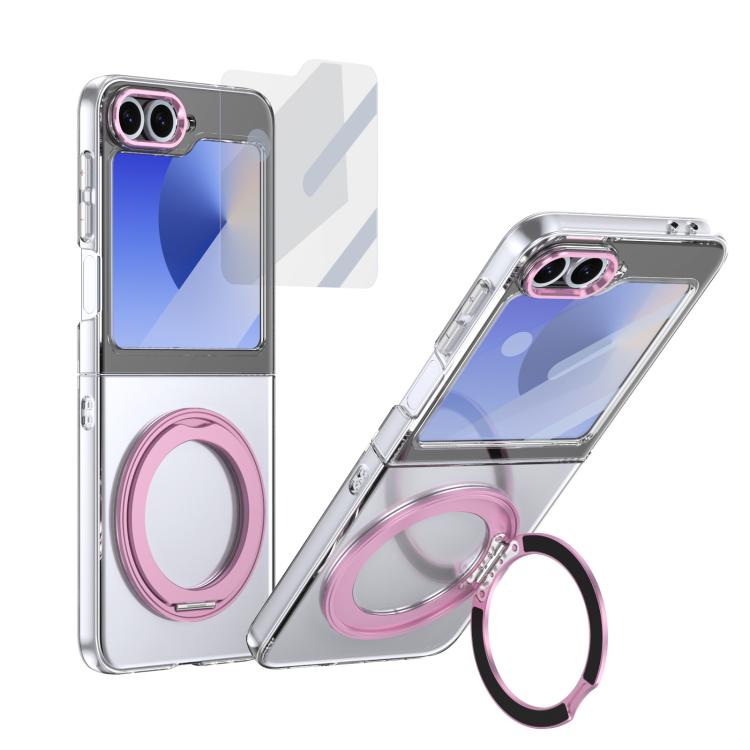 Integrated Ice-feel High-transparency 360-Degree Rotating Stand MagSafe Folding Phone Case