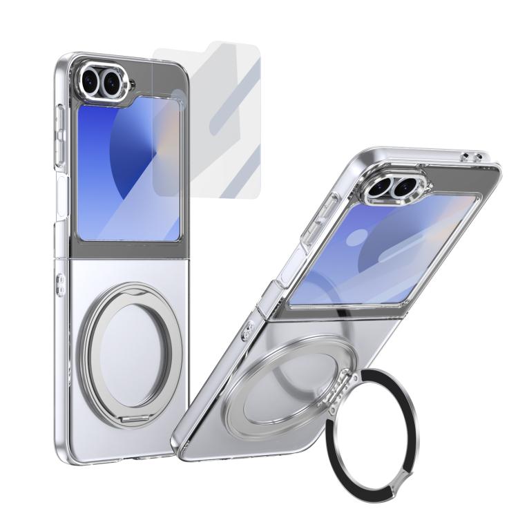 Integrated Ice-feel High-transparency 360-Degree Rotating Stand MagSafe Folding Phone Case